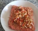 Foto del paso 2 de la receta: Hamburguesas de carne pimientos y cebolleta