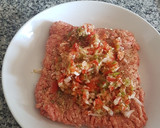 Foto del paso 2 de la receta: Hamburguesas de carne pimientos y cebolleta