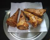 A picture of step 16 of Paneer-Chapati Cone.