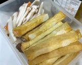 Hình bước làm 1 của món Miến Xào Nấm Lộc Nhung Chay