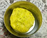 A picture of step 5 of Khasta flower mathri.