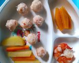 Foto langkah ke 5 dari resep Nasi Bola Udang Kukus - Baby Fingers Food - MPASI 8bulan.