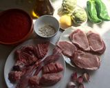 Foto del paso 1 de la receta: Carne con pimiento,tomate y alcachofas, la merienda-cena típica de Pascua 🐣en La Safor