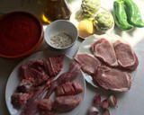 Foto del paso 1 de la receta: Carne con pimiento,tomate y alcachofas, la merienda-cena típica de Pascua 🐣en La Safor