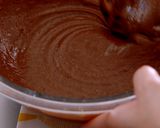 A picture of step 4 of Easy Chocolate Cake, moist and light-textured.