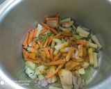 A picture of step 1 of Pudina rice.