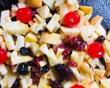 A picture of step 1 of Pomegranate apple salad.