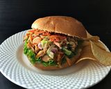 A picture of step 11 of Jackfruit Burgers with Zucchini-Carrot Slaw.