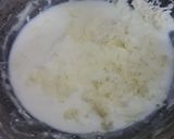 A picture of step 1 of Paneer paan with sweet saffron sauce.