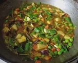A picture of step 3 of Bhogi bhaji.