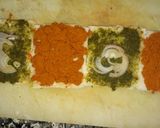 A picture of step 2 of Motton kheema sandwich.