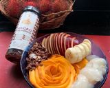 A picture of step 2 of Granola with Rambutan & other fruits.