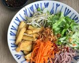 Hình bước làm 4 của món Bún gạo lứt trộn chay