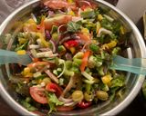Mediterrán saláta recept fázis 3 fotója
