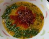 A picture of step 6 of Spinach dal.