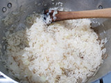 Arroz con remolacha, tipo risotto