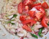 A picture of step 3 of Chettinad mint masala chicken.