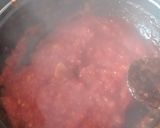 Foto del paso 4 de la receta: Espaguetis con salsa de queso, tomate y jamón