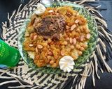 صورة لخطوة 5 من وصفة طعام بلحم وتفاية وزبيب🍚