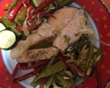 Foto del paso 7 de la receta: Salmón con verduras en airfryer