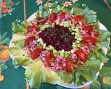 Une image de l'étape 9 de Salade composée (chou rouge,scarole,tomate et concombre).