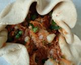 A picture of step 3 of Veg Manchurian Prantha.