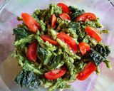 A picture of step 3 of Vegan Kale Pesto.