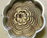 A picture of step 7 of Eggless Zebra cake.