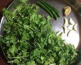 A picture of step 1 of Dhaniya Chicken.