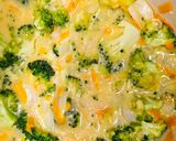 A picture of step 4 of Cheesy Rice And Broccoli Soup.
