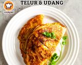 Gambar langkah 8 resipi Roti Paratha Telur & Udang.
