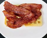A picture of step 3 of My Maple Syrup +Crisp Bacon on Toated Waffles 🧇.