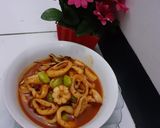 Foto langkah ke 4 dari resep "Cumi Pete Bumbu Merah".