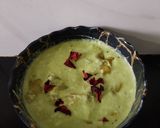 A picture of step 3 of Kiwi Srikhand.