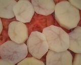 A picture of step 7 of Eggplant and Chicken Maqluba.
