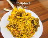 A picture of step 3 of Spicy mincemeat indomie.