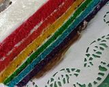 Foto langkah ke 5 dari resep Rainbow Cake irit telur.
