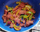 Foto del paso 2 de la receta: Alambre de res, puerco con jamón y queso fundido