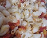 A picture of step 4 of Suji pasta with chaat.