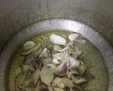 A picture of step 2 of Aloo Mater salan.