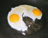 A picture of step 1 of Egg fried Rice with mayo garlic sauce.