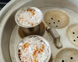 A picture of step 2 of Red Poha Cup Puttu.
