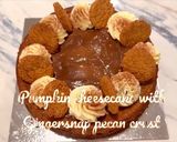 A picture of step 13 of Pumpkin cheesecake with gingersnap pecan crust.