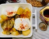 Foto del paso 8 de la receta Alcachofas con huevos escalfados (poché)