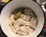 A picture of step 8 of Vegan Sarmale (stuffed cabbage leaves).