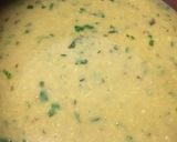A picture of step 4 of Mong masoor ki dal with rice/paratha.