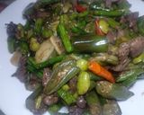 Foto langkah ke 3 dari resep Tumis ati ampela + 3 ijo.