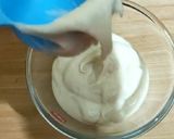 A picture of step 4 of Valentine's special Vanilla-Chocolate Duo Cake (eggless) #heart.