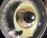 Hình bước làm 2 của món Đậu hủ tôm tươi hấp nước tương topping đậu hà lan