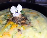 Foto del paso 11 de la receta: Zuppa di fiori di zucca - Sopa de flor de calabaza